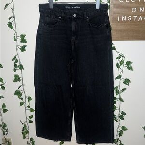 Old Navy Drapey Denim High Rise Baggy Wide Leg Jeans